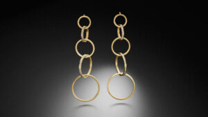 Kettenring Ohrstecker Gelbgold Diamanten - Ohrhänger - Steinbach Goldschmiede